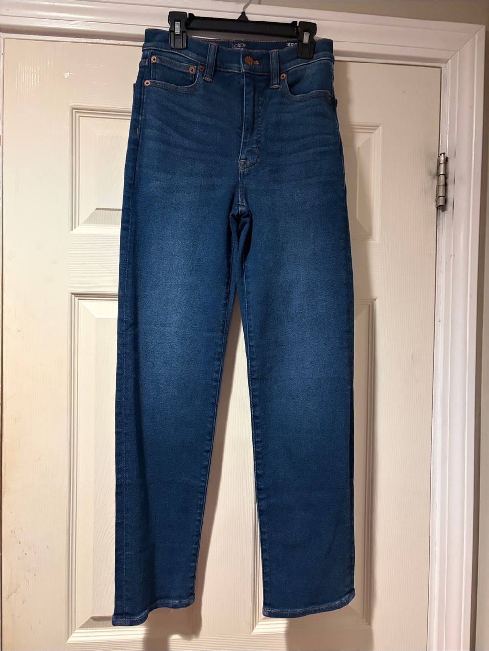 J. Crew Factory Women’s Straight Leg Jeans in Dark Blue Wash